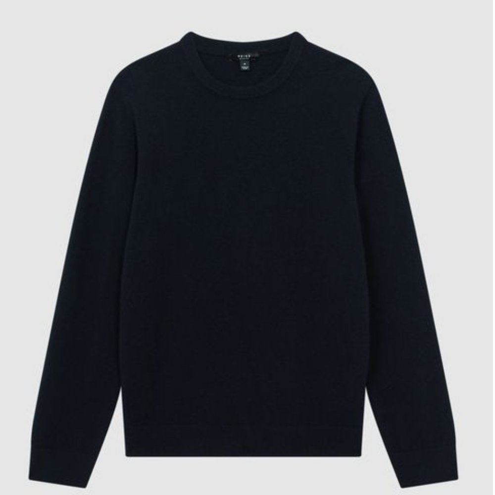 Reiss Monarch Cashmere Relaxed Fit Crewneck Sweater (Mens Small)